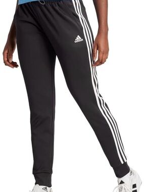 Adidas Ladies' 3 Stripe Aeroready Active Jogger - Womens Sweatpants (Black, L)